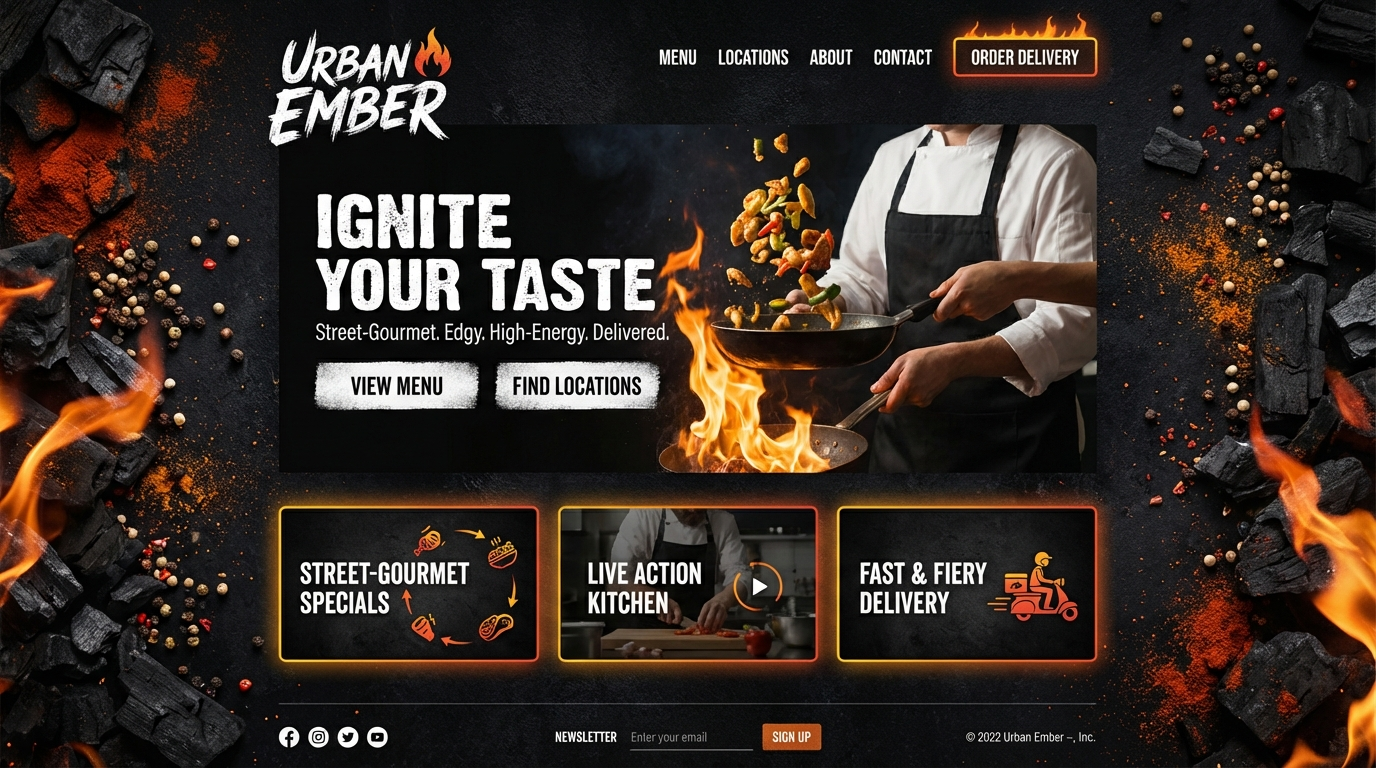 Urban Ember Homepage preview